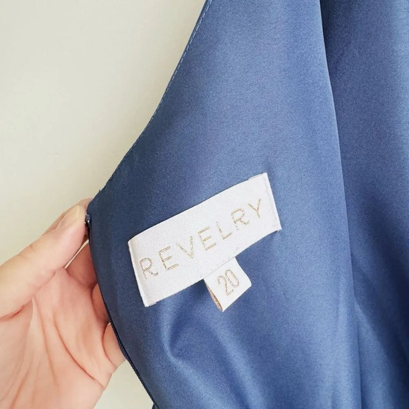 REVELRY | Layla Blue Convertible Midi Chiffon Dress | 20 - Picture 5 of 5